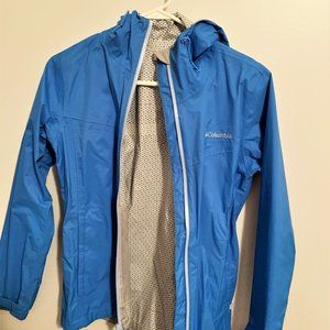 Columbia Light Blue Rain Jacket